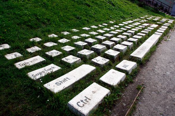 Keyboard Monument in Yekaterinburg