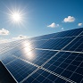 Solar panels on a house roof